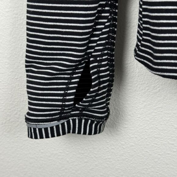 Lululemon Long Sleeve Shirt Women's Size 4 Race Your Pace Pique Black Running - Picture 3 of 7